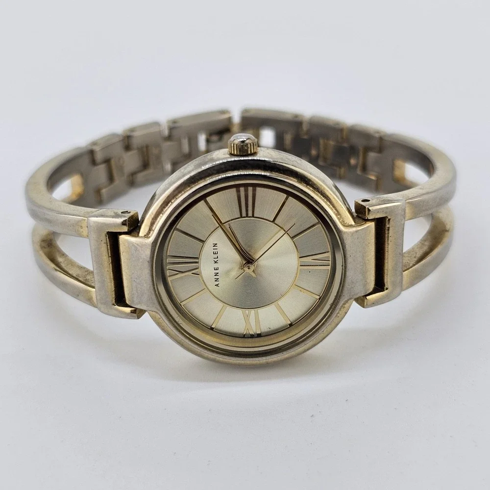 Anne Klein Women's Watch 28MM Gold Dial Gold Bracelet Bands 5.75